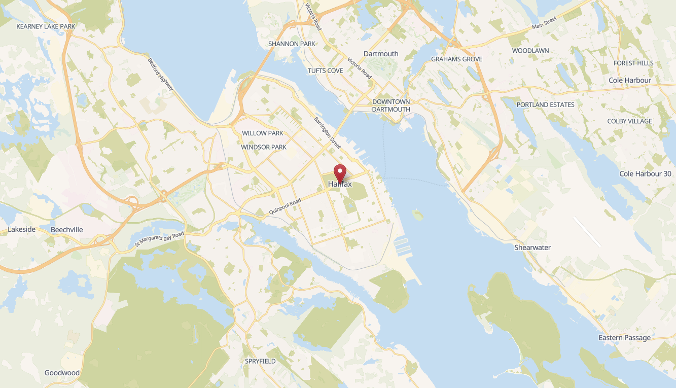 Map of Halifax, Nova Scotia